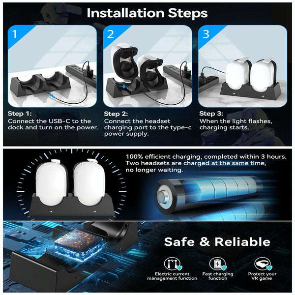 Oculus Quest 2 Dual Charging Stand Chargers & Charging Docks
