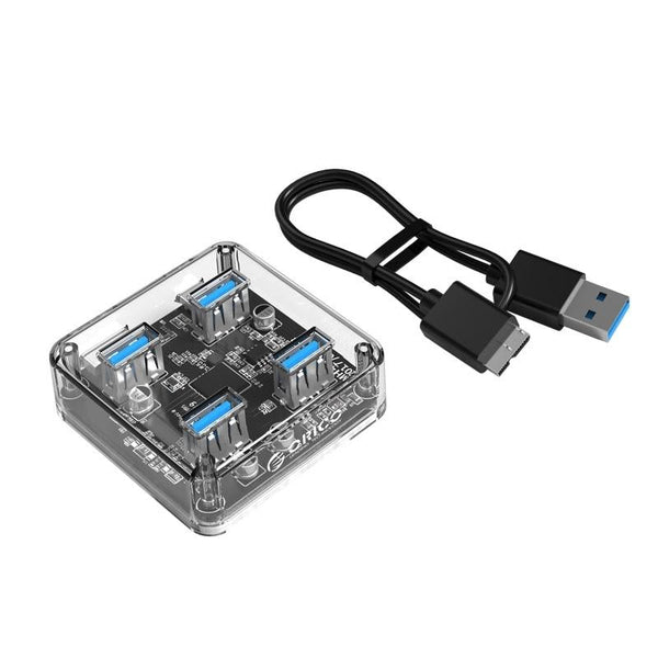 Transparent Usb 3.0 Desktop Hub + 100Cm Micro Cable Usb Cables Hubs & Adapters