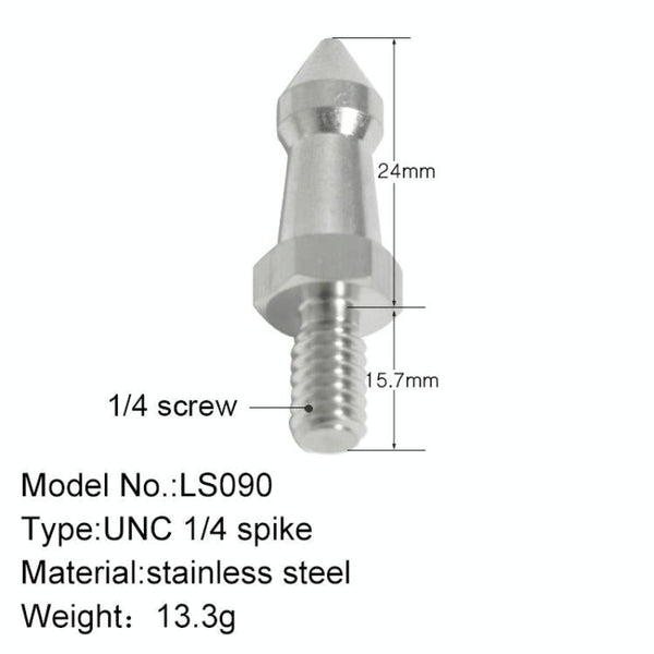 Two Stainless Steel One Quarter Inch Feet Screws For Slr Tripod Audio And Video Tripod Mount Accessories