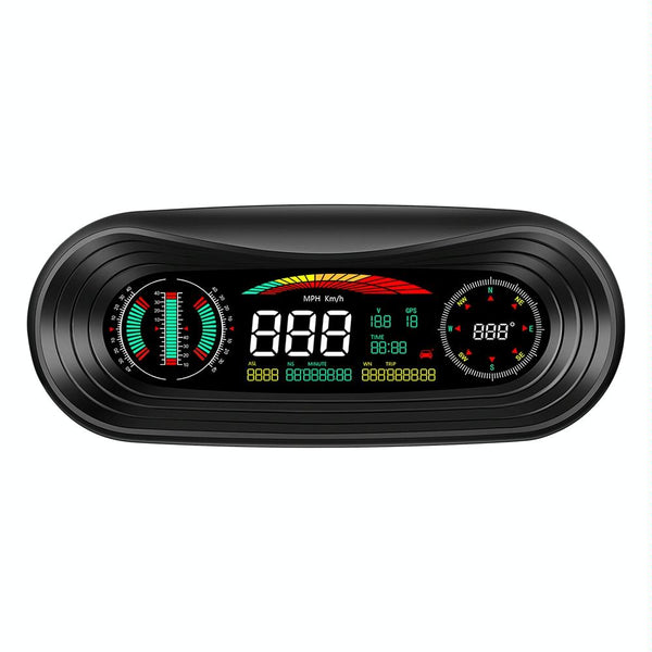 Universal Car Hud Display Speed Voltage Mileage Other Instruments & Gauges