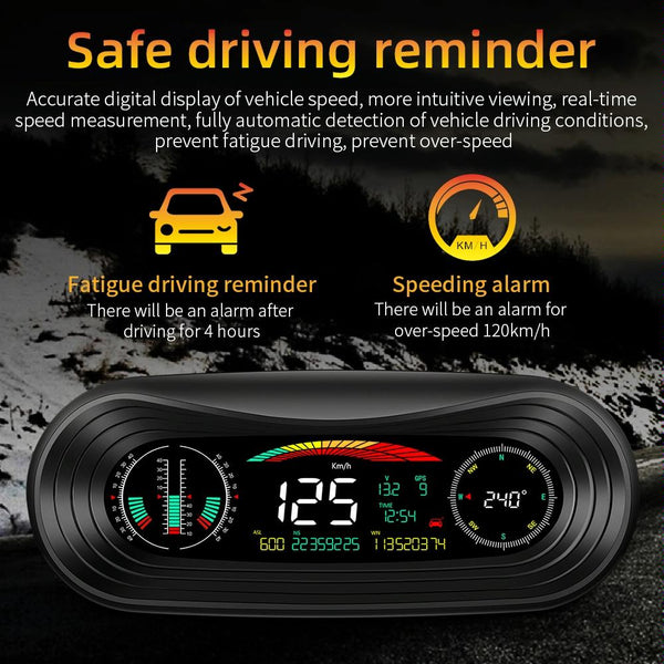 Universal Car Hud Display Speed Voltage Mileage Other Instruments & Gauges