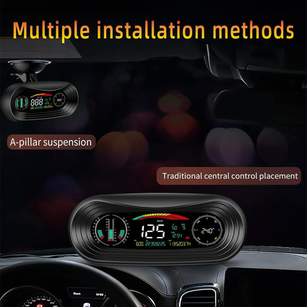 Universal Car Hud Display Speed Voltage Mileage Other Instruments & Gauges