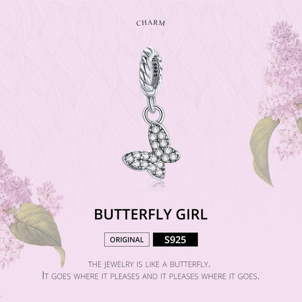 925 Sterling Silver Butterfly Pendant For Bracelet Or Necklace Charms & Pendants