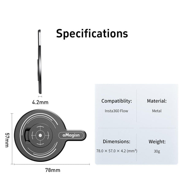 Insta360 Flow Magnetic Adapter For Amagisn Gimbal Magsafe Compatible Cables & Adapters