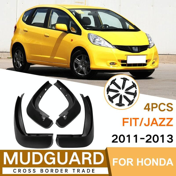 For Honda Fit Jazz 2011 2013 4Pcs / Set Car Auto Soft Plastic Splash Flaps Fender Guard Fenders & Mud Guards