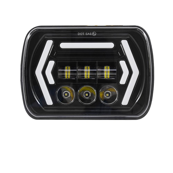 Car 7 Inch Square Dc9 30V Led Headlight Modification Accessories For Jeep Wrangler Led Car Lights