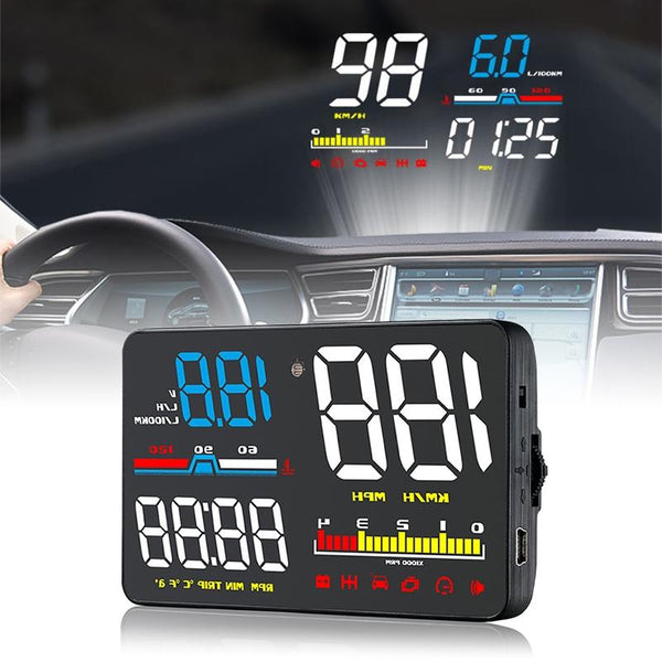 5 Inch Obd2 Head Up Display Car Speed Revolving Water Temp Battery Voltage Other Instruments & Gauges
