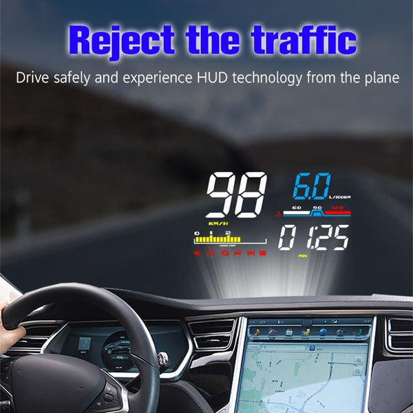 5 Inch Obd2 Head Up Display Car Speed Revolving Water Temp Battery Voltage Other Instruments & Gauges