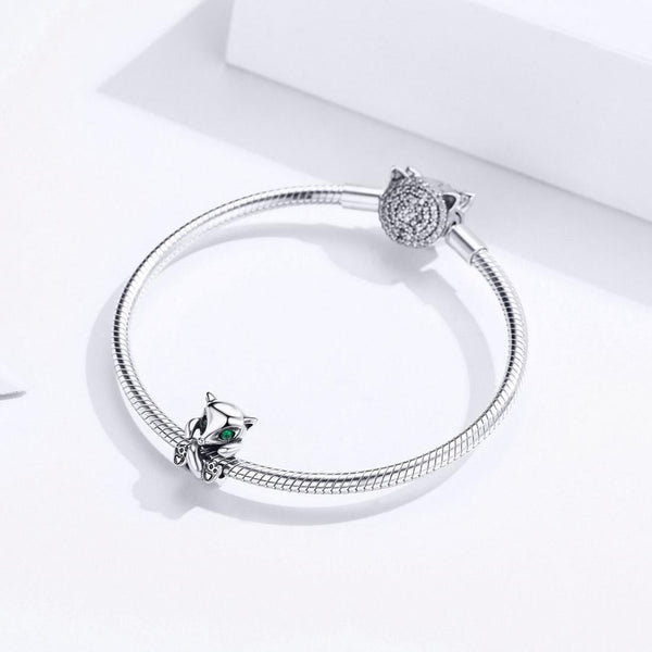 925 Sterling Silver Fox Charm Beads For Diy Bracelets Charms & Pendants