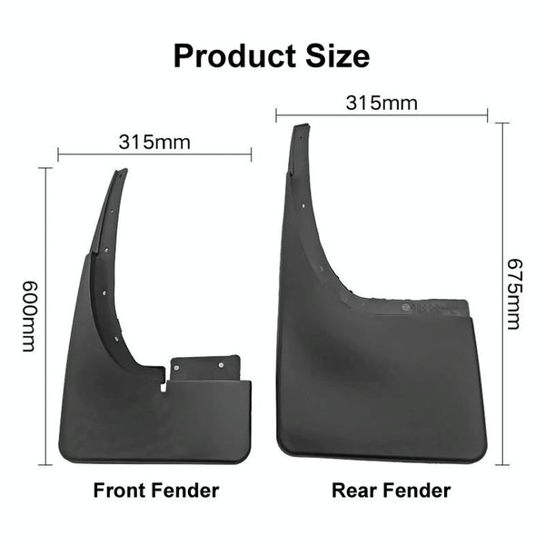 For Ford Ranger 2011 2019 4Pcs / Set Car Auto Soft Plastic Splash Flaps Fender Guard Fenders & Mud Guards