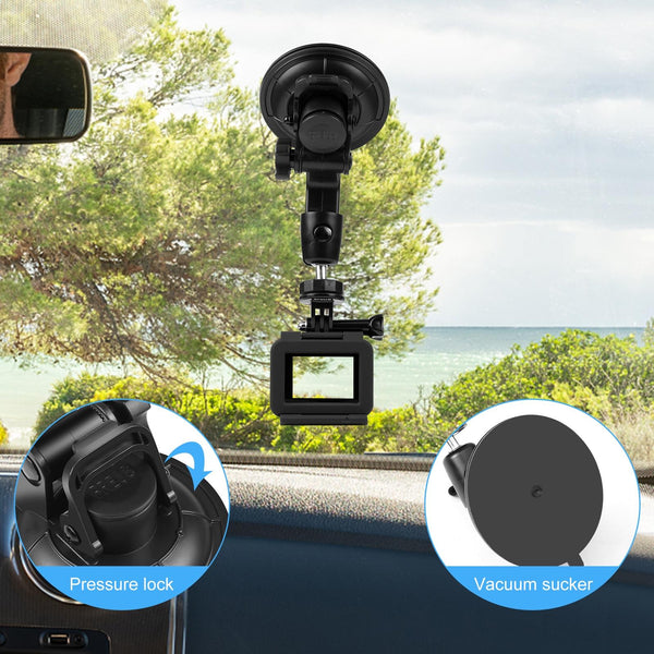 Universal Car Phone Mount With Suction Cup And Tripod Adapter Vehicle Camera Holders