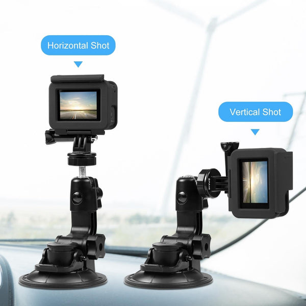 Universal Car Phone Mount With Suction Cup And Tripod Adapter Vehicle Camera Holders