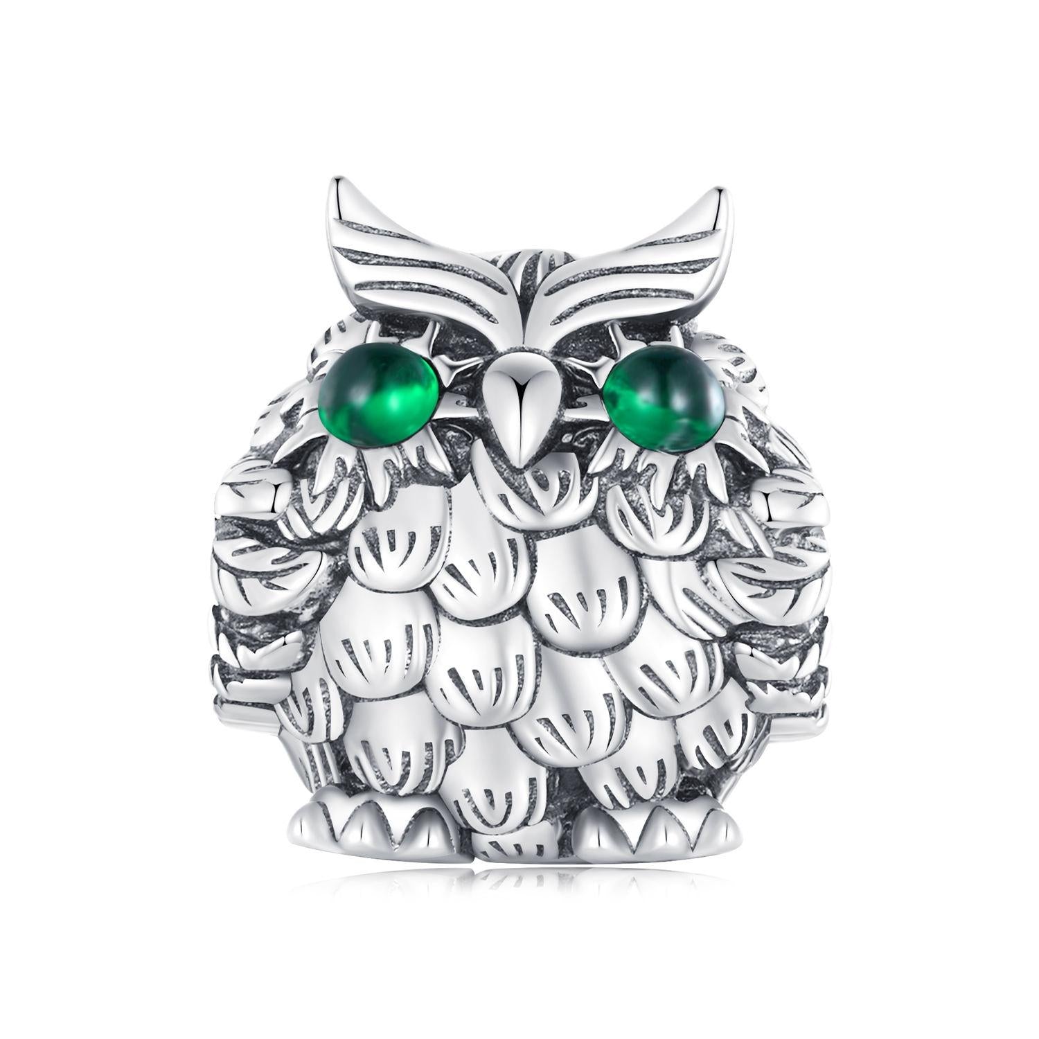 925 Sterling Silver Owl Pendant Necklace Charm For Diy Bracelets Charms & Pendants