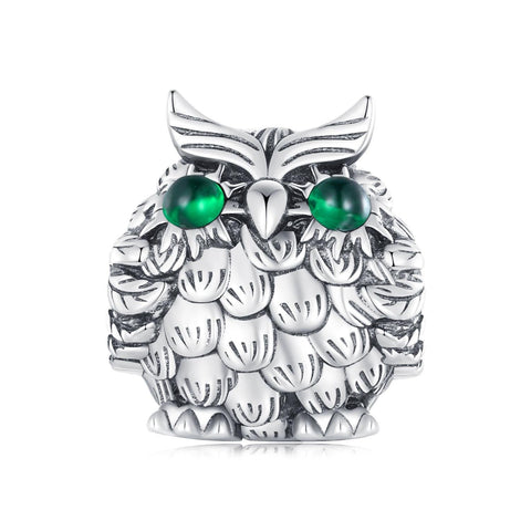 925 Sterling Silver Owl Pendant Necklace Charm For Diy Bracelets Charms & Pendants