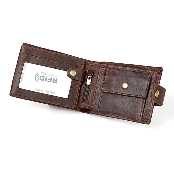 Leather Rfid Blocking Card Wallet Multi Bit Wallets