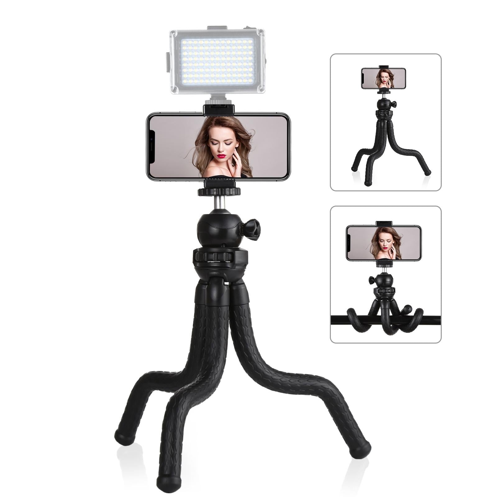 Flexible Mini Octopus Tripod With Ball Head And Phone Clamp For Slr Cameras Gopro Cellphones Tripods & Monopods