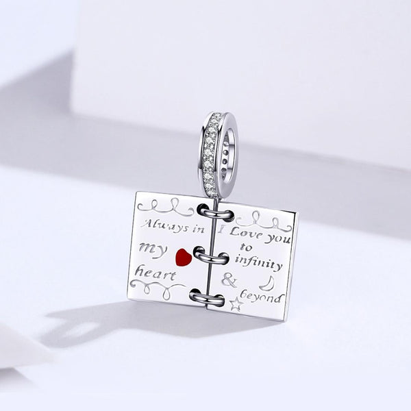 925 Sterling Silver Love Letter Bracelet Charm Diy Accessory Charms & Pendants