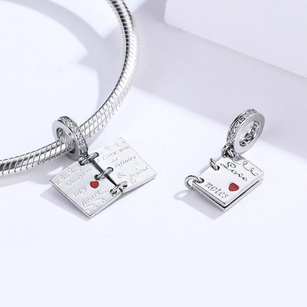 925 Sterling Silver Love Letter Bracelet Charm Diy Accessory Charms & Pendants