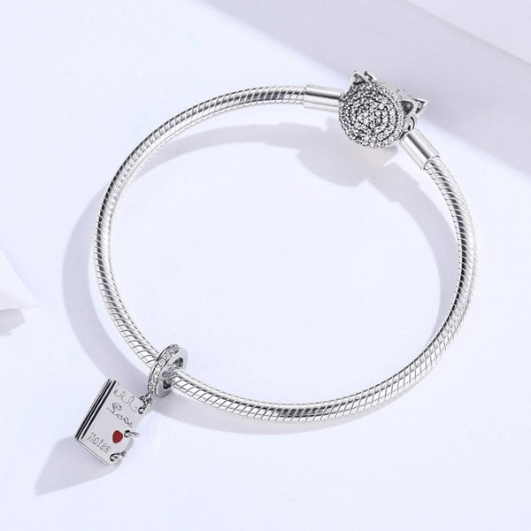 925 Sterling Silver Love Letter Bracelet Charm Diy Accessory Charms & Pendants