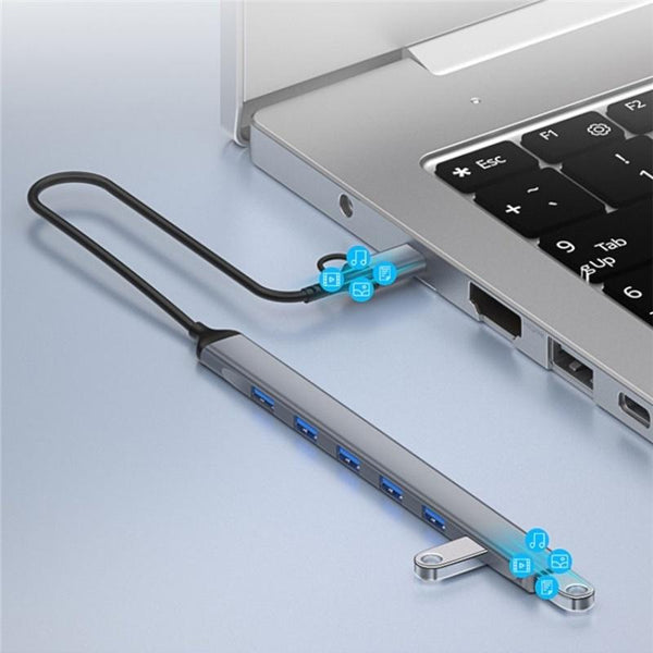 7 In Usb Hub 3.0 + 6X 2.0 Type C Usb Cables Hubs & Adapters
