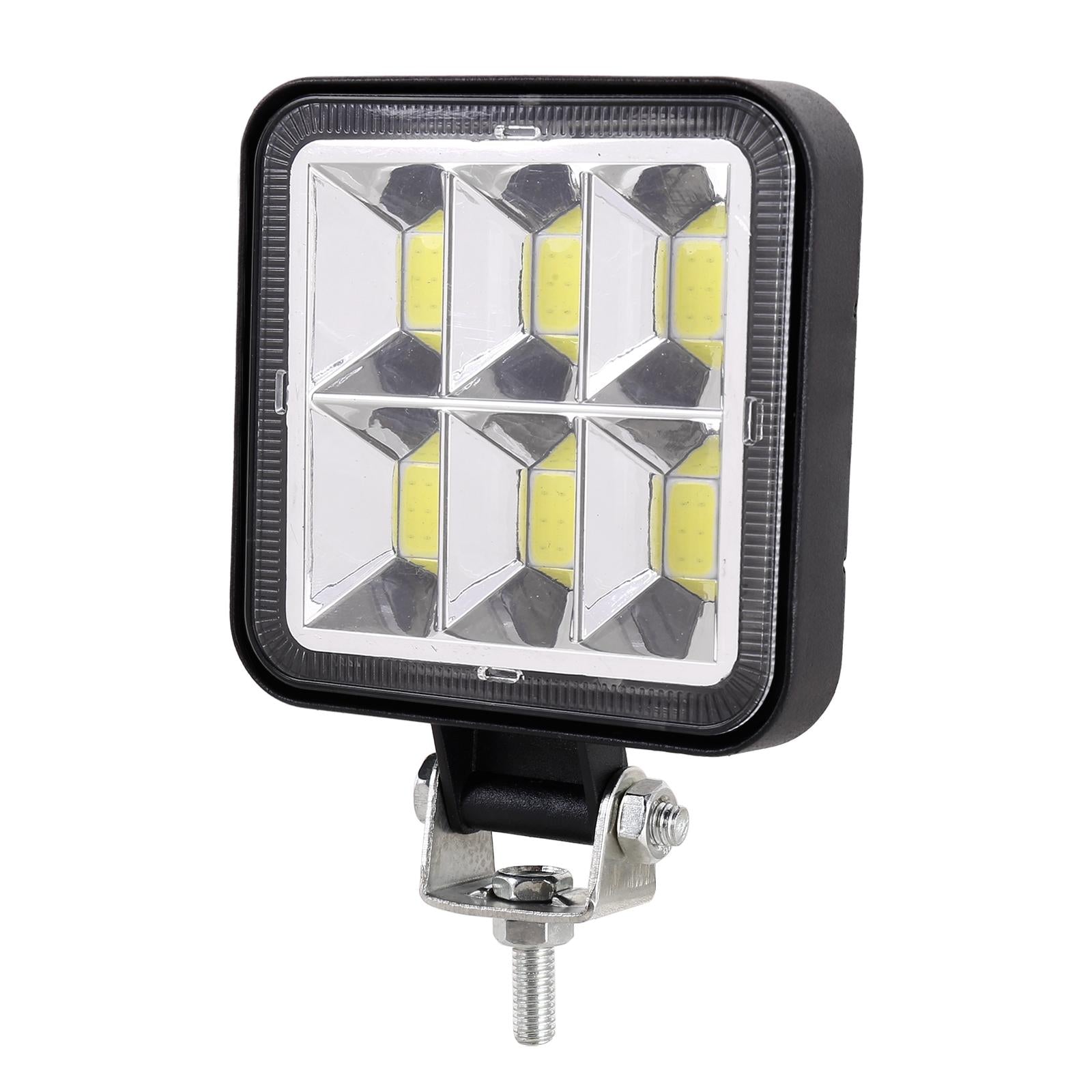 Car Square Work Light With 6 Cob Lamp Beads Led Car Lights