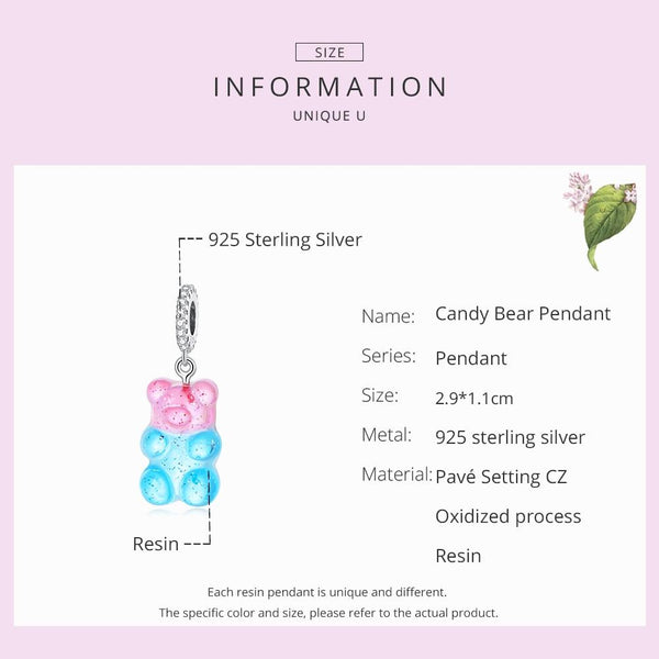 925 Sterling Silver Bear Charm For Bracelet Or Necklace Charms & Charm Bracelets