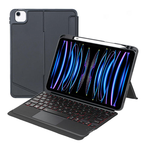 Bluetooth Keyboard Leather Case For Ipad Air / Pro 11 Touch Backlight Split Type Cases Covers Keyboard Folios