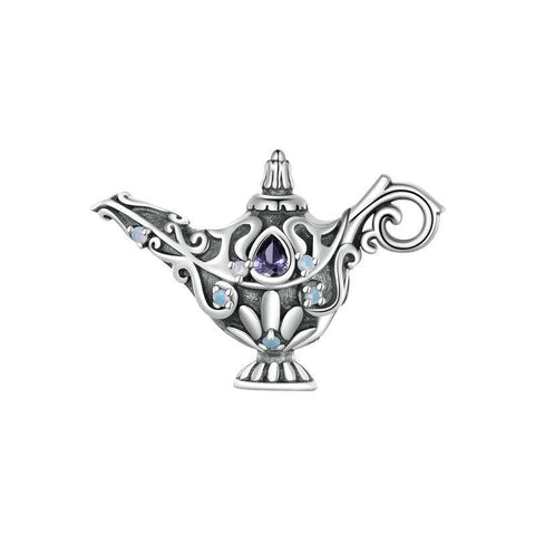 925 Sterling Silver Magic Lamp Beaded Bracelet Accessory Charms & Pendants