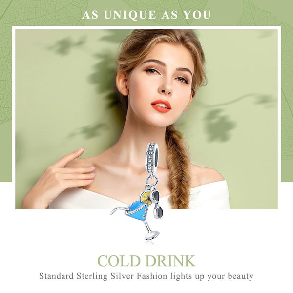 925 Sterling Silver Summer Beaded Bracelet For Women Charms & Pendants