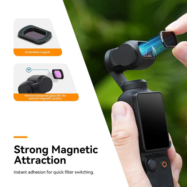 Magnetic Suction Filter For Dji Pocket 3 Cpl Nd16 Nd64 Nd256 Camera Drone Accessories