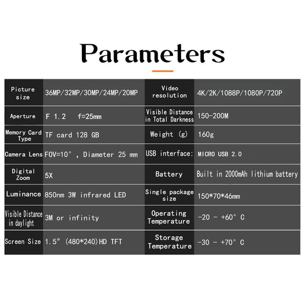 4K Hd Camo Monocular Night Vision For Outdoor Binoculars & Monoculars