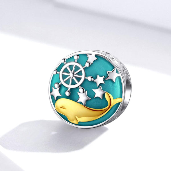 925 Sterling Silver Whale Star Beads For Diy Bracelets & Necklaces Charms & Pendants