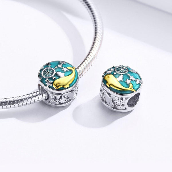 925 Sterling Silver Whale Star Beads For Diy Bracelets & Necklaces Charms & Pendants