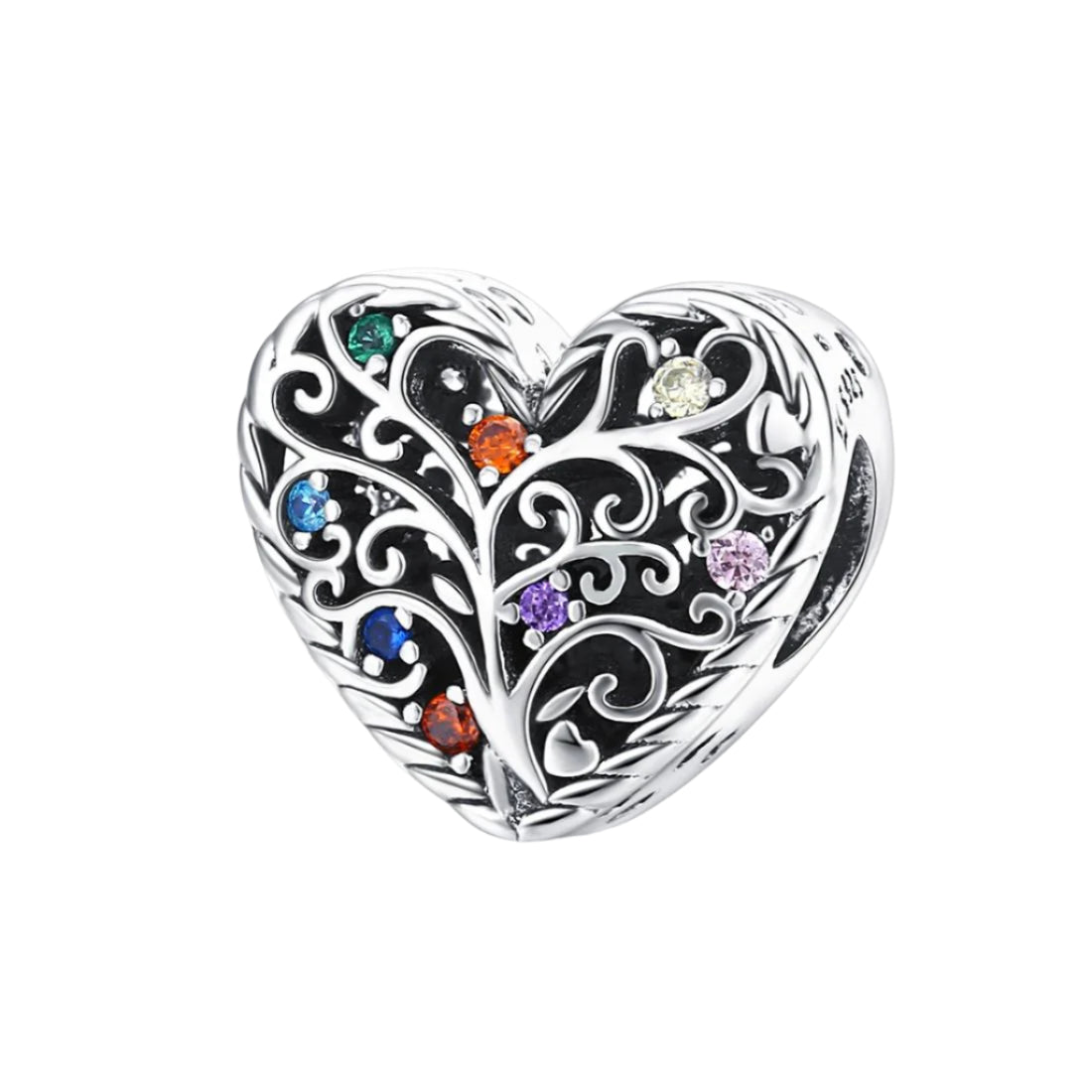 925 Sterling Silver Tree Of Life Zircon Bead Bracelet / Necklace Set Charms & Pendants