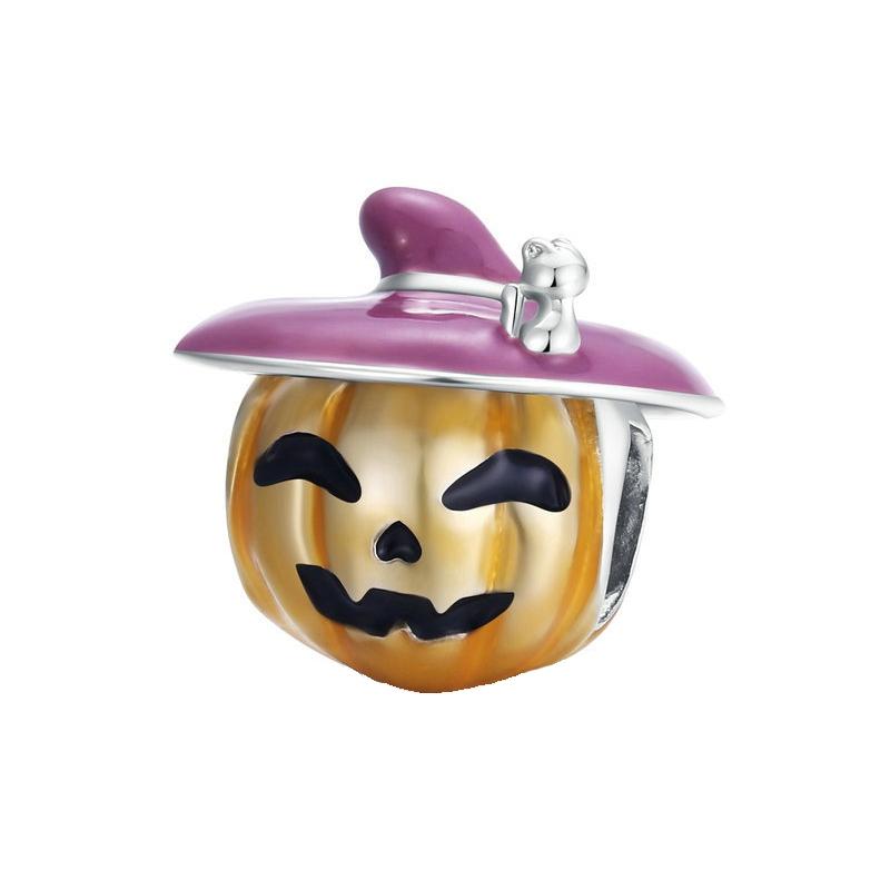 925 Sterling Silver Pumpkin Beads For Diy Oil Drops Charms & Pendants