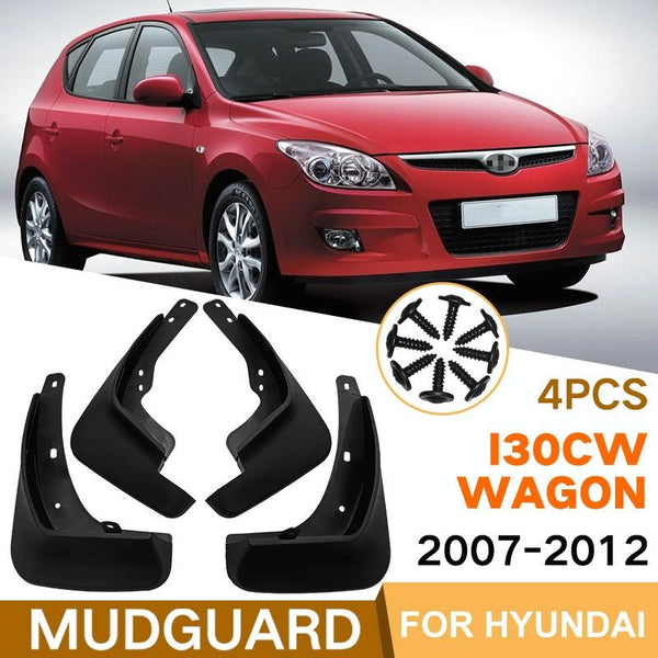 For Hyundai I30 / I30cw Wagon 2007 2012 4Pcs Set Car Auto Soft Plastic Splash Flaps Fender Guard Fenders & Mud Guards