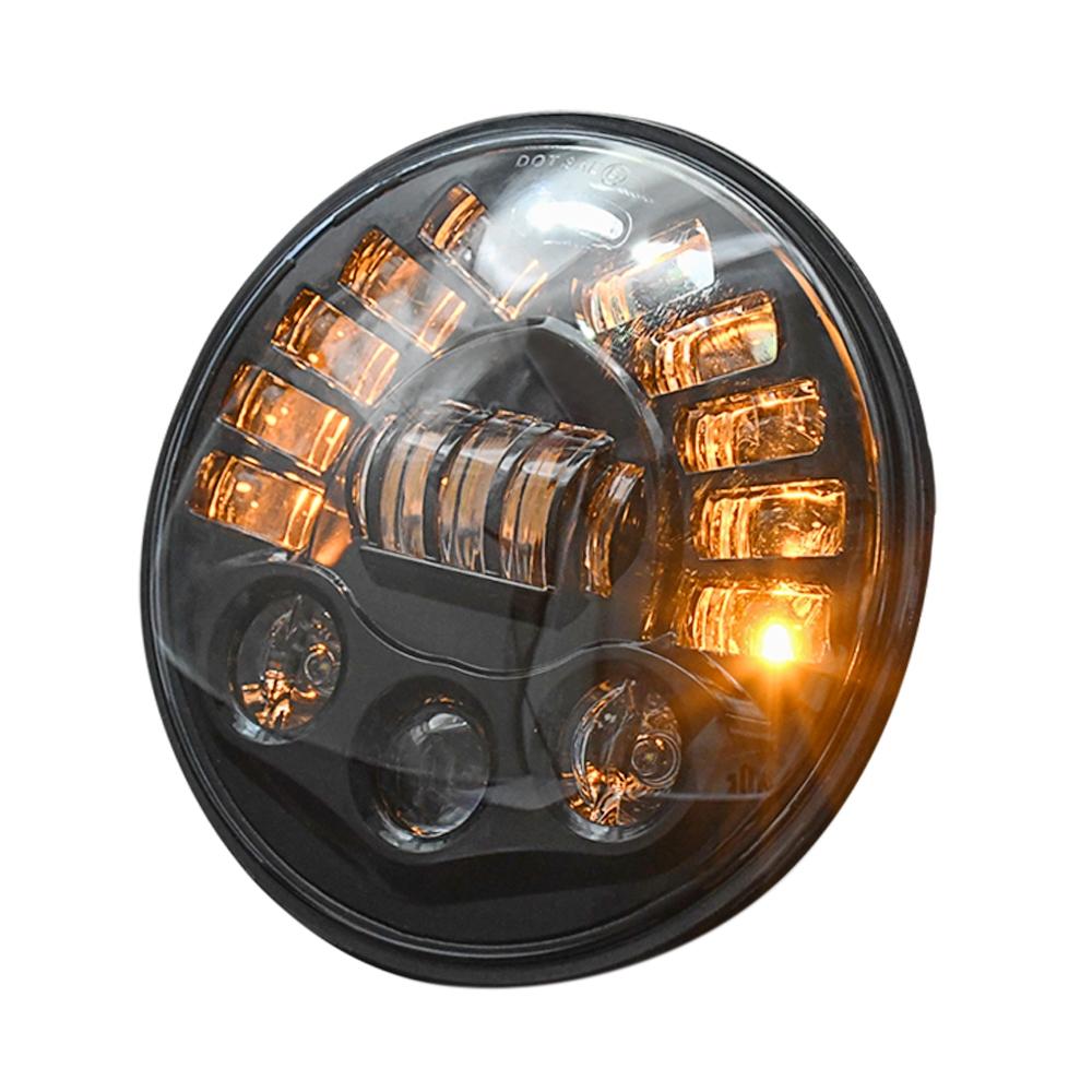 7 Inch Car Matrix Gradient Led Headlight Lamps For Jeep Wrangler Light Bulbs