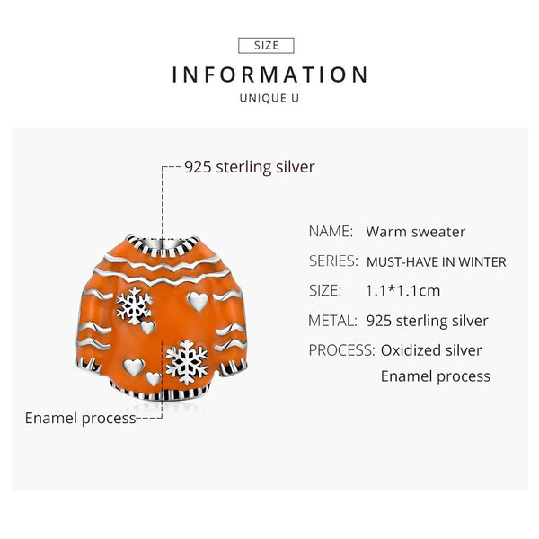 925 Sterling Silver Sweater Bead Bracelet / Necklace Accessory Charms & Pendants