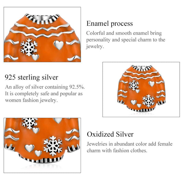 925 Sterling Silver Sweater Bead Bracelet / Necklace Accessory Charms & Pendants