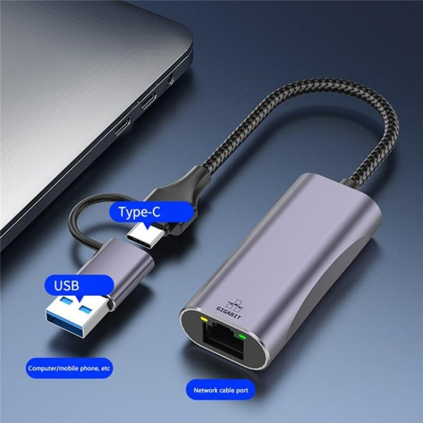 Usb Type C Gigabit Hub Adapter For Laptop / Tablet Phone Usb Cables Hubs & Adapters