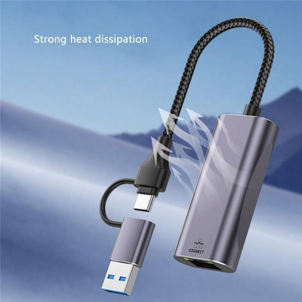 Usb Type C Gigabit Hub Adapter For Laptop / Tablet Phone Usb Cables Hubs & Adapters