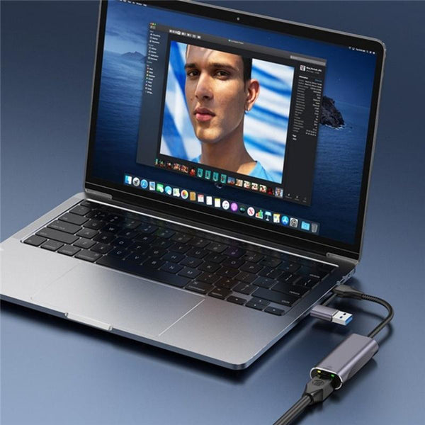 Usb Type C Gigabit Hub Adapter For Laptop / Tablet Phone Usb Cables Hubs & Adapters