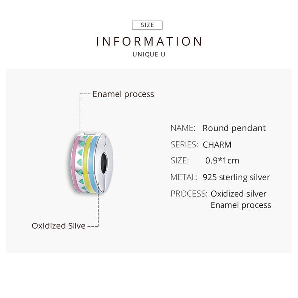 925 Sterling Silver Colorful Beaded Diy Jewelry Set Charms & Pendants