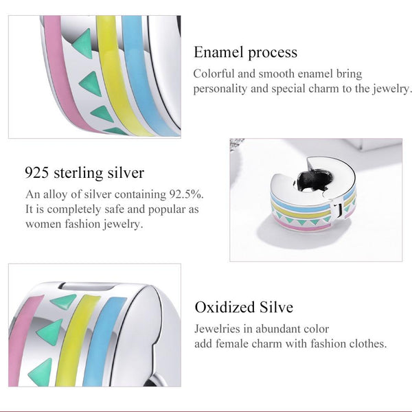 925 Sterling Silver Colorful Beaded Diy Jewelry Set Charms & Pendants