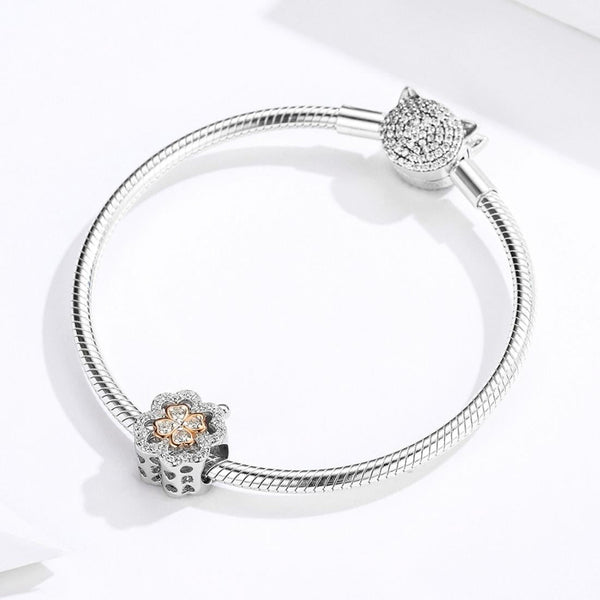 Veile Studios 925 Sterling Silver Zircon Beaded Diy Bracelet Charm Bracelets