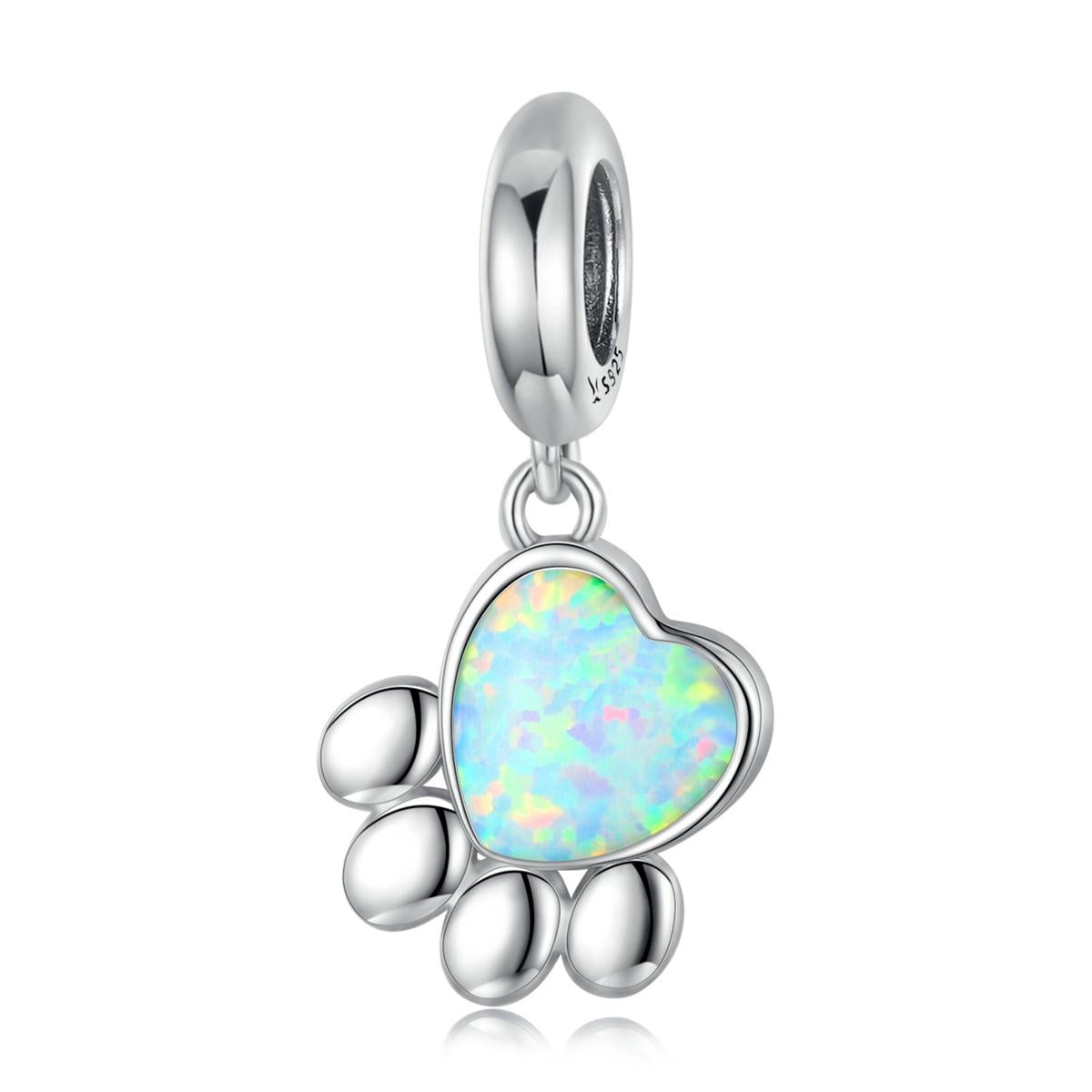 925 Sterling Silver Opal Bead Bracelet & Necklace Set Charms & Pendants