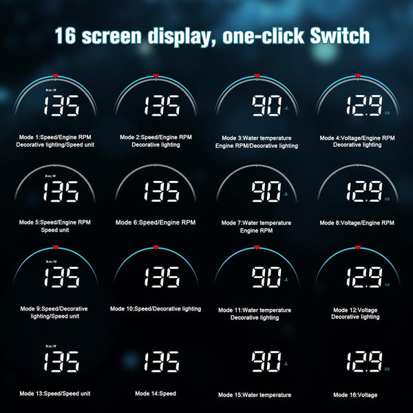 Universal Car Obd2 Hud 3.5 Inch Vehicle Head Up Display Other Instruments & Gauges