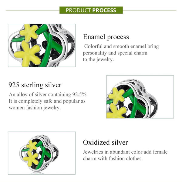 925 Sterling Silver Delicate Daffodil Beads For Diy Bracelets & Necklaces Charms & Pendants