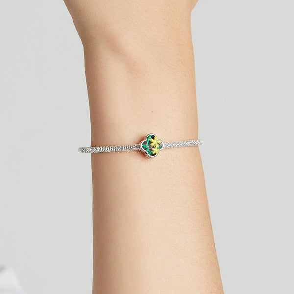 925 Sterling Silver Delicate Daffodil Beads For Diy Bracelets & Necklaces Charms & Pendants