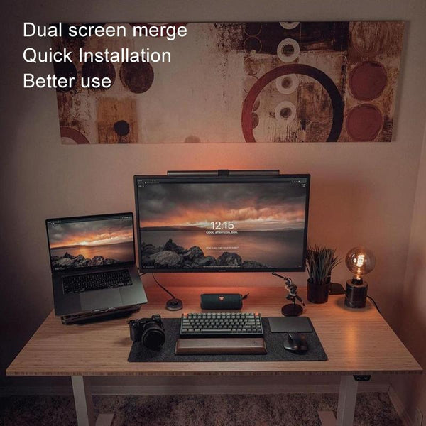 Rotatable Dual Screen Laptop Stand For Desktop Monitor Mounts & Stands